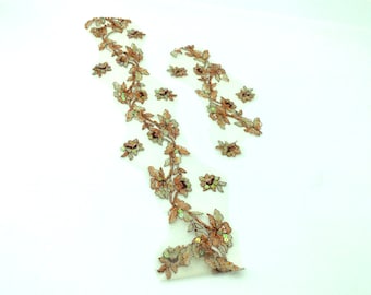 lace embellishment scallop orange lace trim