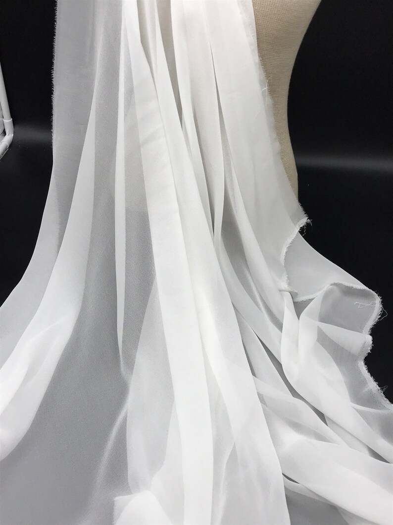 Ivory Silk Chiffon Light Ivory Sheer Material Flowy Fabric Etsy