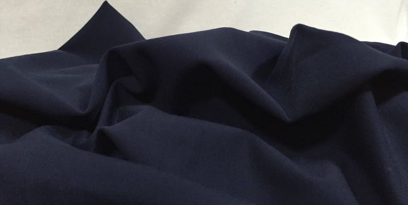 Navy Blue Stretch Double Face Ponte Remnant Blue Material Stretch Material Denim Colored Fabric Blue Stretch Fabric Spandex Fabric