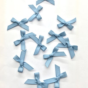 Ribbon Bow, Blue bow , ribbon accent bow, mini grosgrain  bow