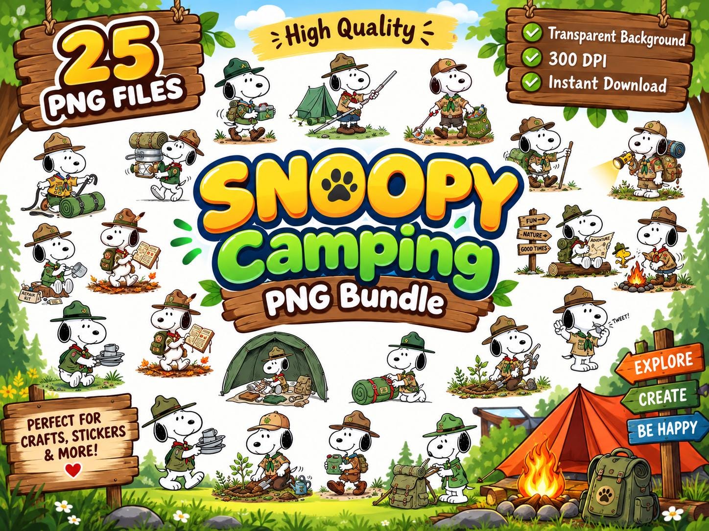 Snoopy camping - Etsy 日本