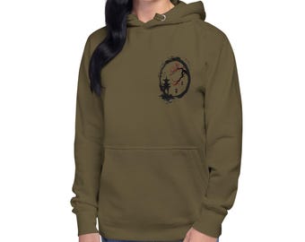Sudadera con capucha Ink Wash Pagoda & Plum Blossom