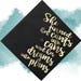 She Turned Her Can'ts into Cans, Iron On Decal, Graduation Cap Quote, Graduation Cap Topper, Custom Grad Cap, DIY Grad Cap, Custom Decal