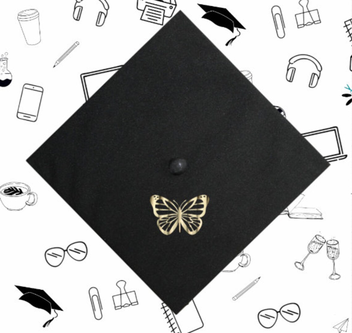 Butterfly Butterfly Iron on Custom Graduation Decal Etsy