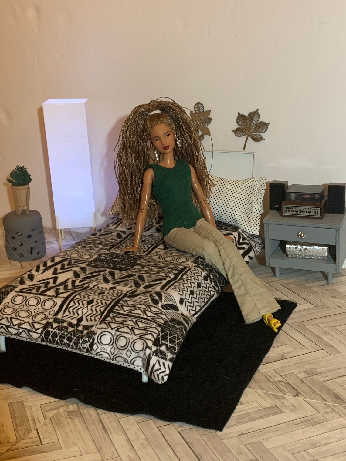 Doll Furniture Bedding for Barbie Bedding Only Black and Etsy