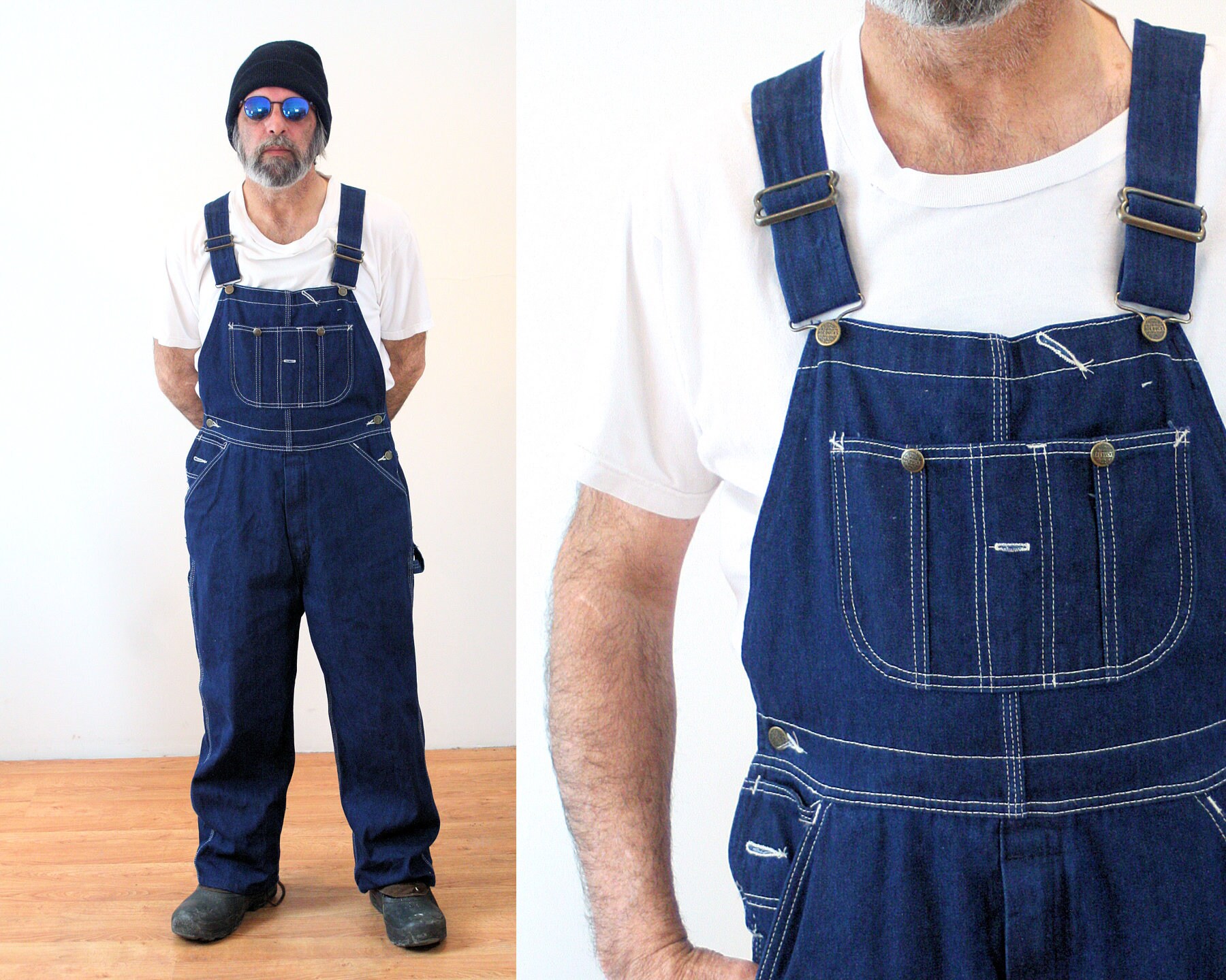 80s Denim Overalls L 36 X 27 Vintage 