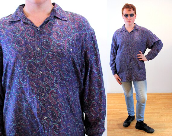 silk shirt mens 90s
