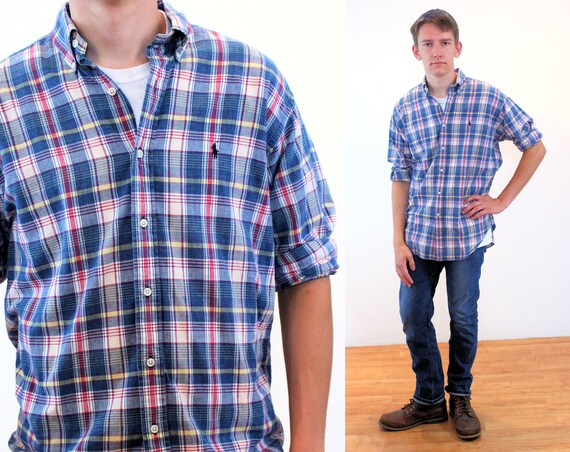 90s Ralph Lauren Madras Shirt M Vintage 