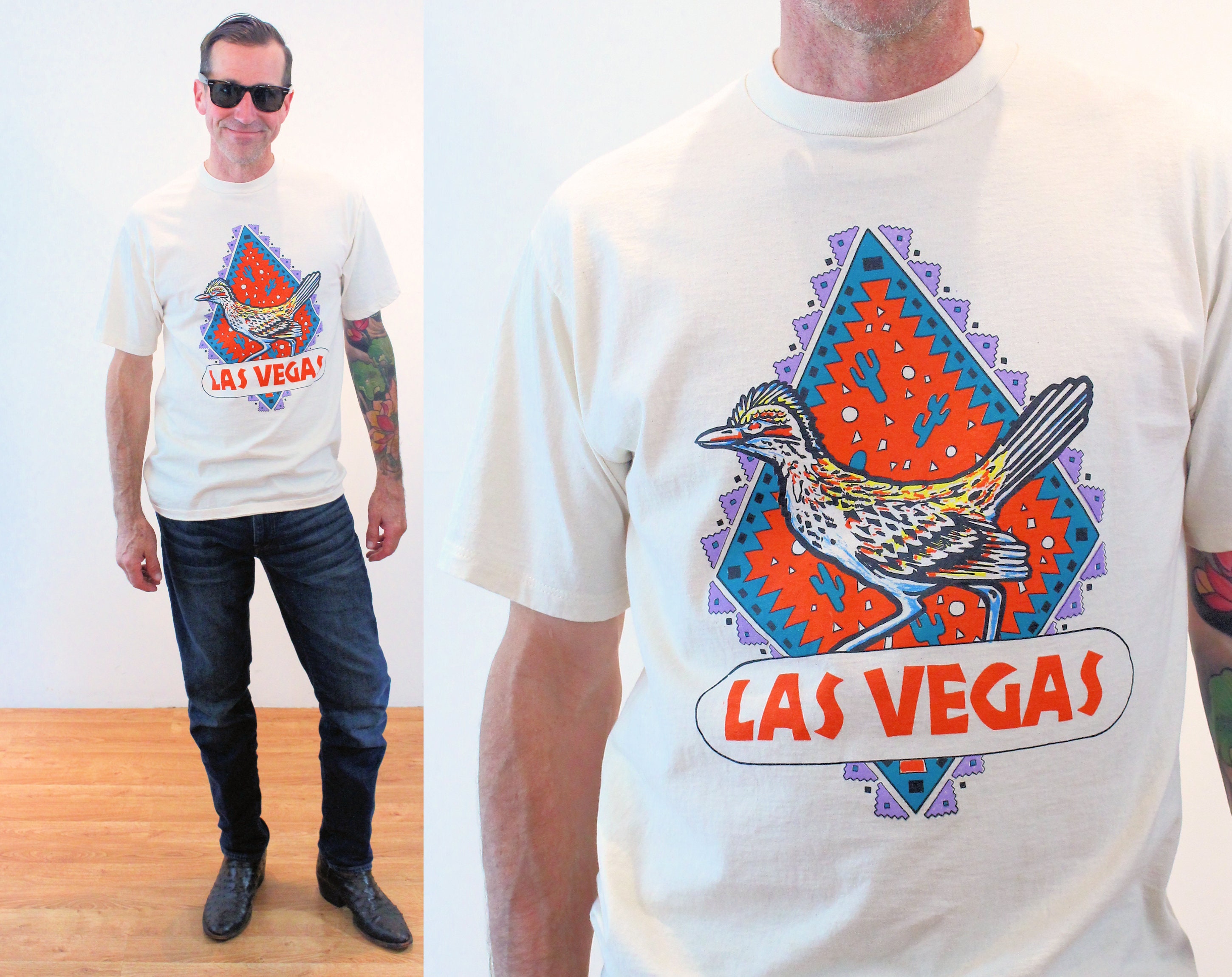 80s Las Vegas T-shirt L Vintage 