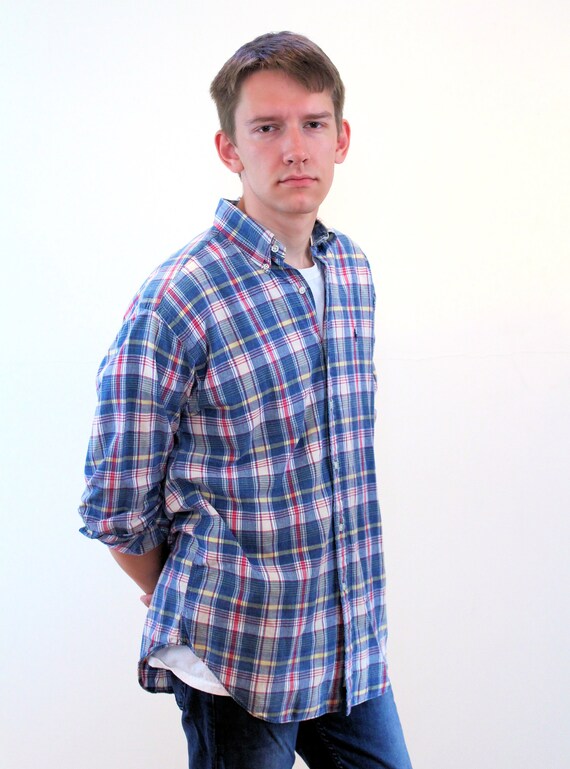 90s Ralph Lauren Madras Shirt M Vintage 