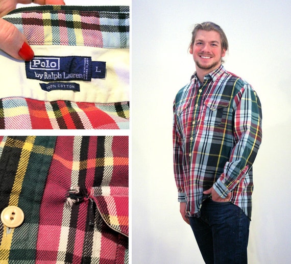 ralph lauren thick flannel shirt