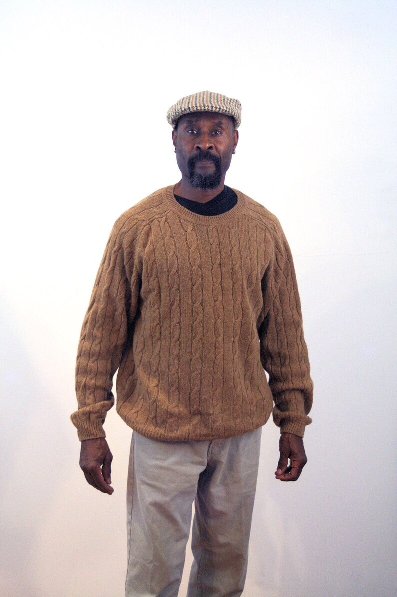 ll bean mens cable knit sweater