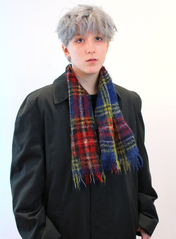 Bufanda escocesa de Mohair de los 40 vintage a - Etsy México