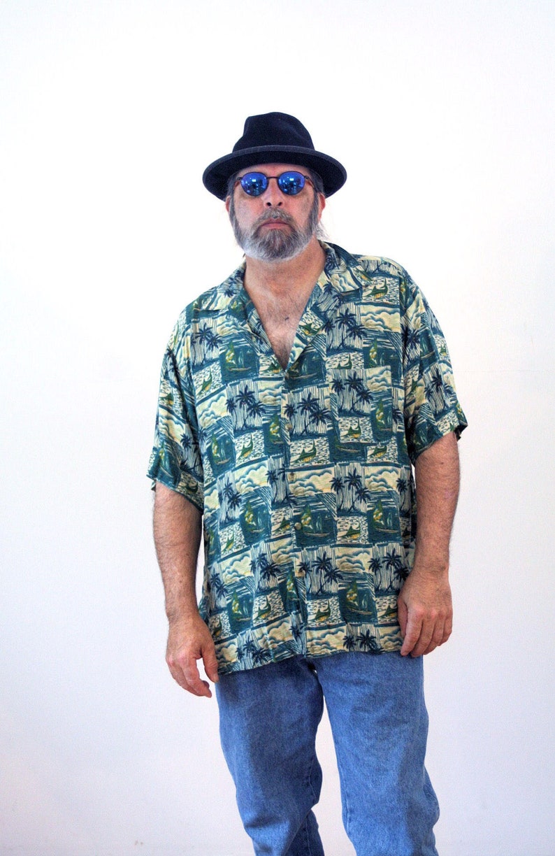 Flowers /& Palm Trees Aloha Sailing In Hawaii Mens Holiday Beach Leisure Shirt