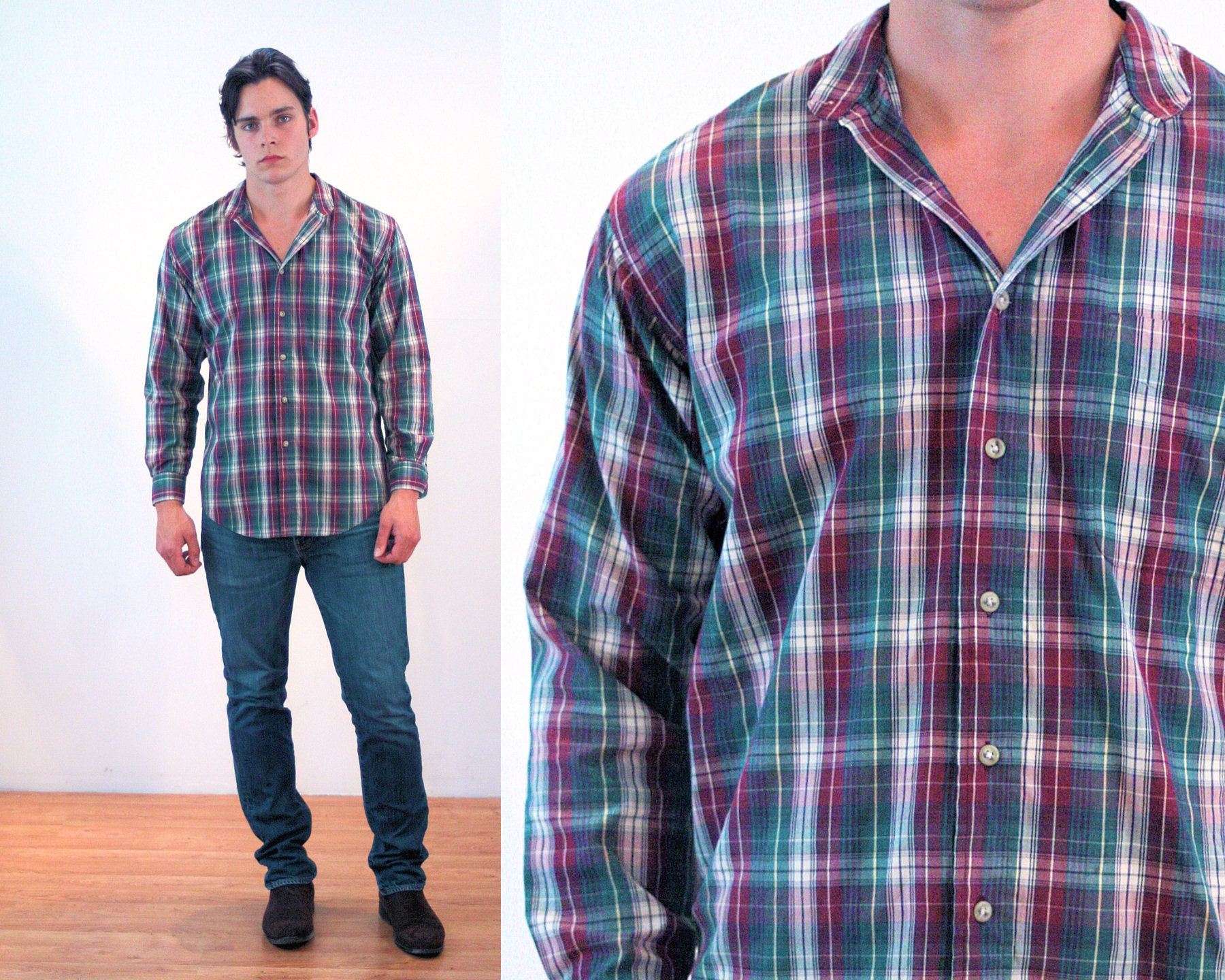 80s Eddie Bauer Shirt M Men's Vintage 