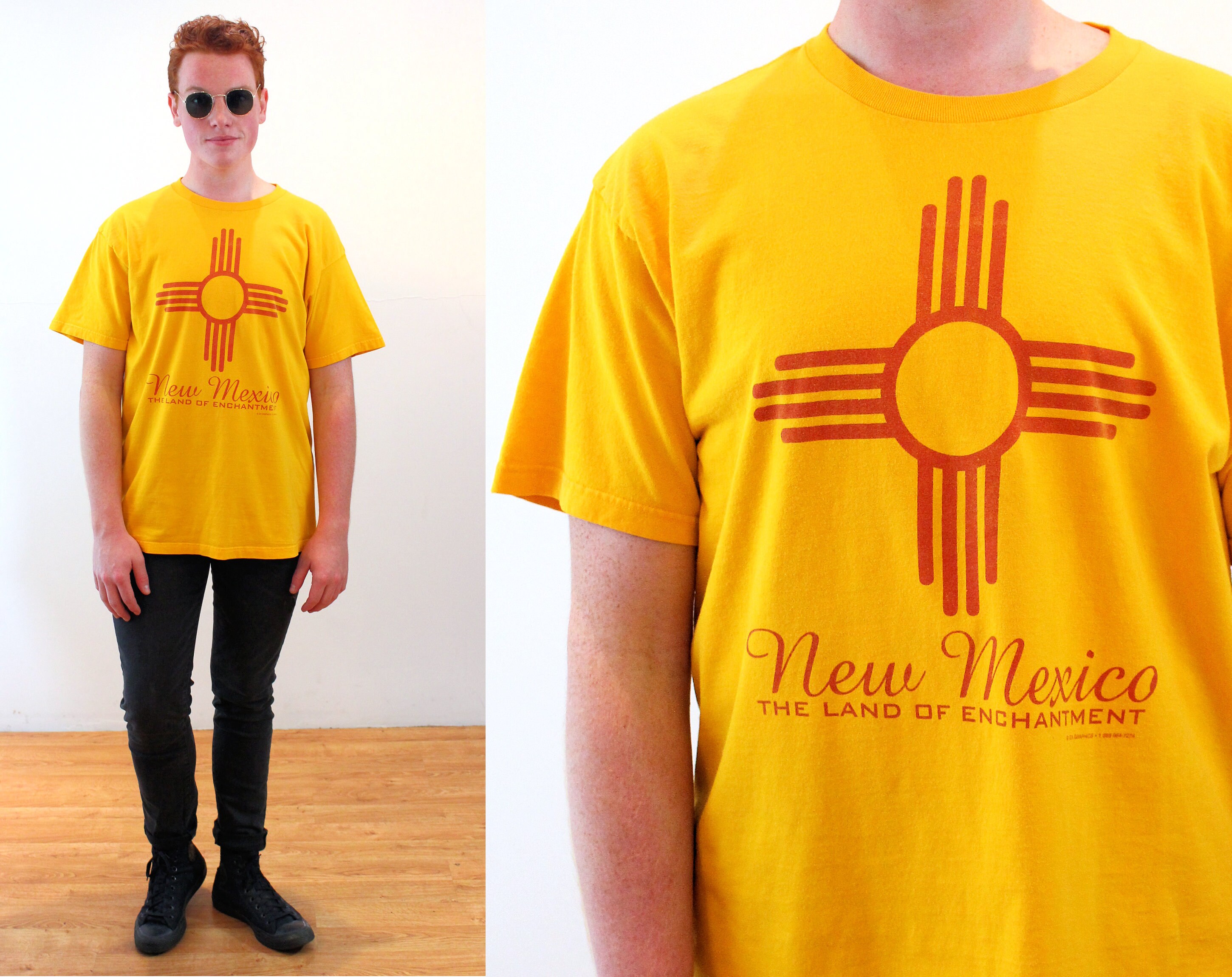 New Mexico Vintage Yellow and Red Unisex T-Shirt