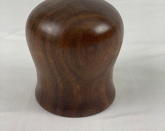 Turned wooden walnut Cremation Keepsake  urn for ashes funeral small box.