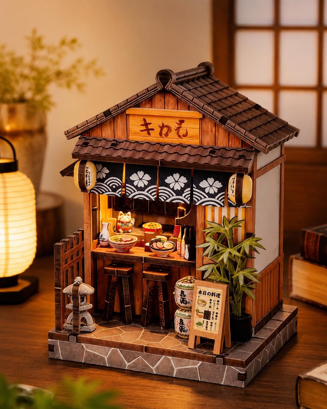 Japan wood dollhouse kit - Etsy 日本