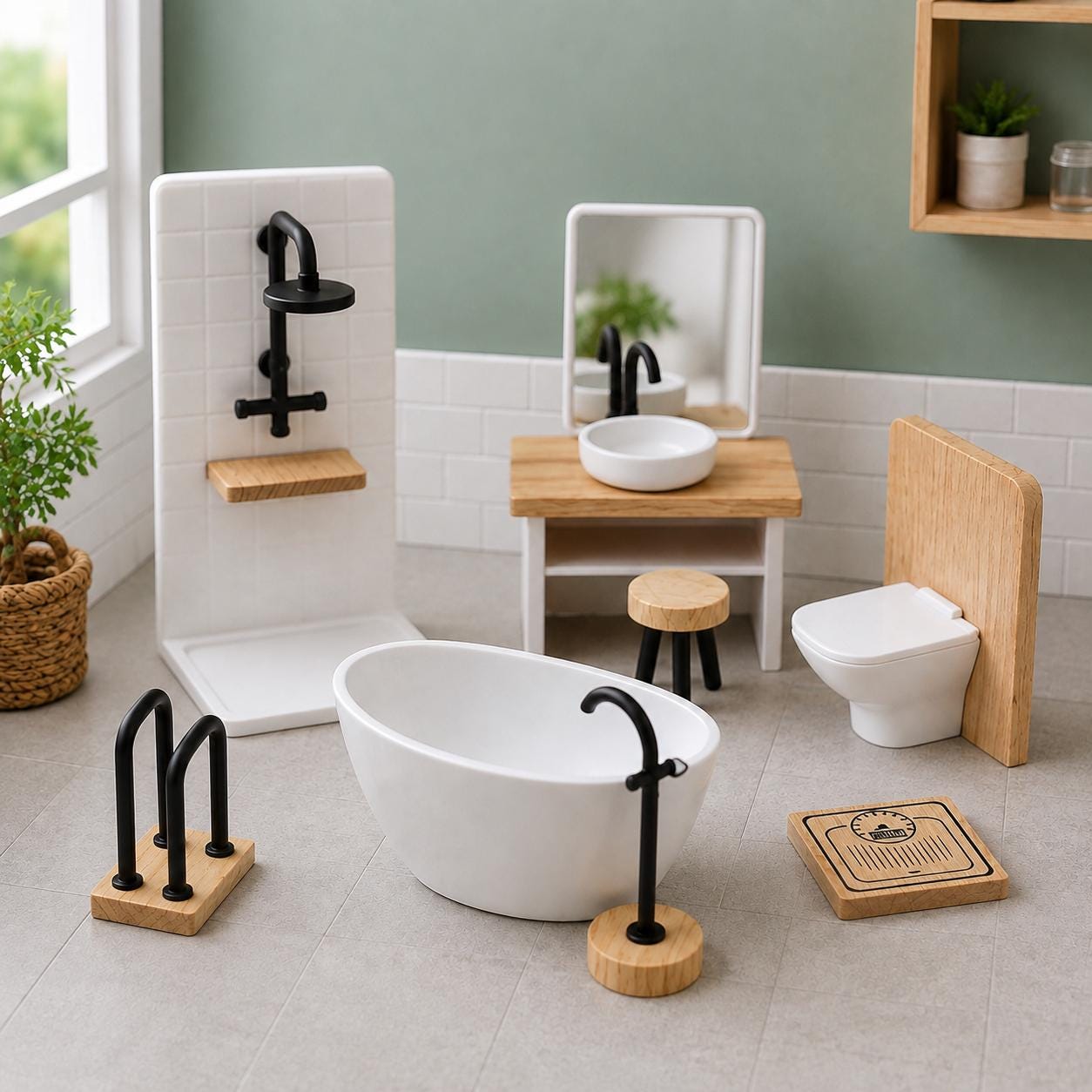 Dollhouse bathroom - Etsy 日本