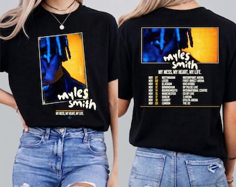Myles Smith Concert T-Shirt 2026 Music Lover Gift Singer Fan Tee Pop Star Unisex Kids Adults Top