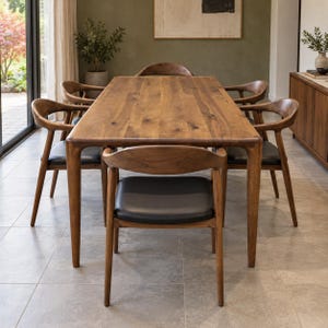 Solid Walnut Dining Table, Rounded Corners, Handmade, Custom Sizes