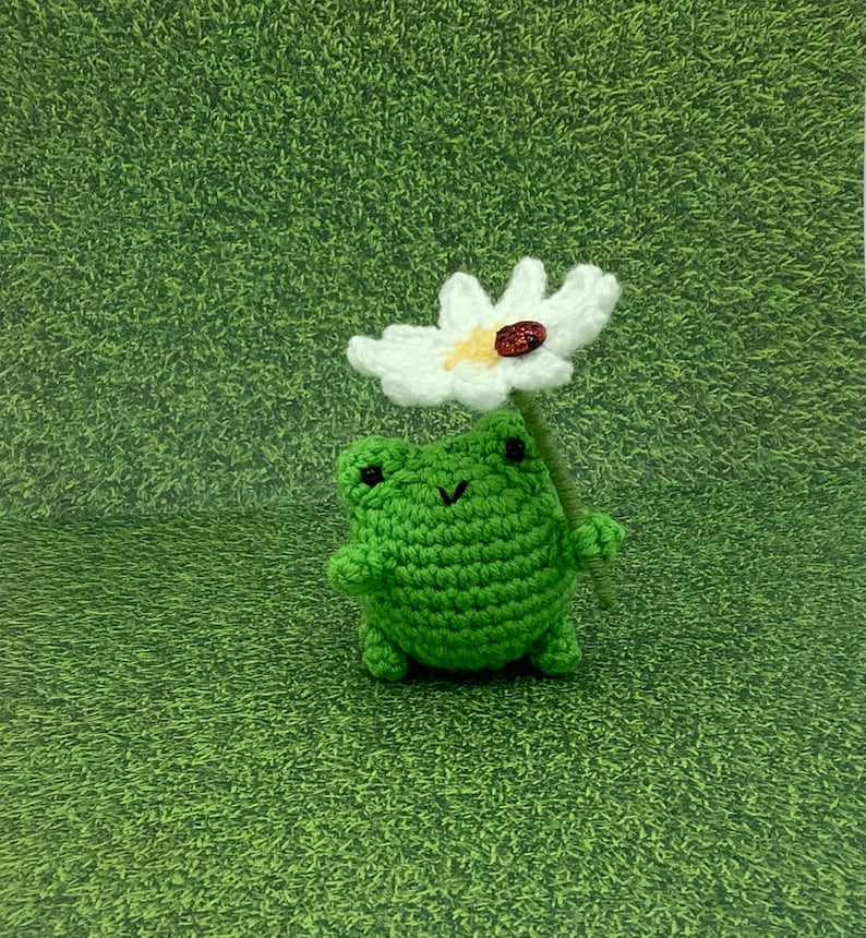 Amigurumi, crocheted, frog, plushy, stuffed animal 