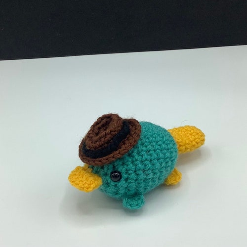 Amigurumi, crochet, Perry the platypus plush, stuffed animal