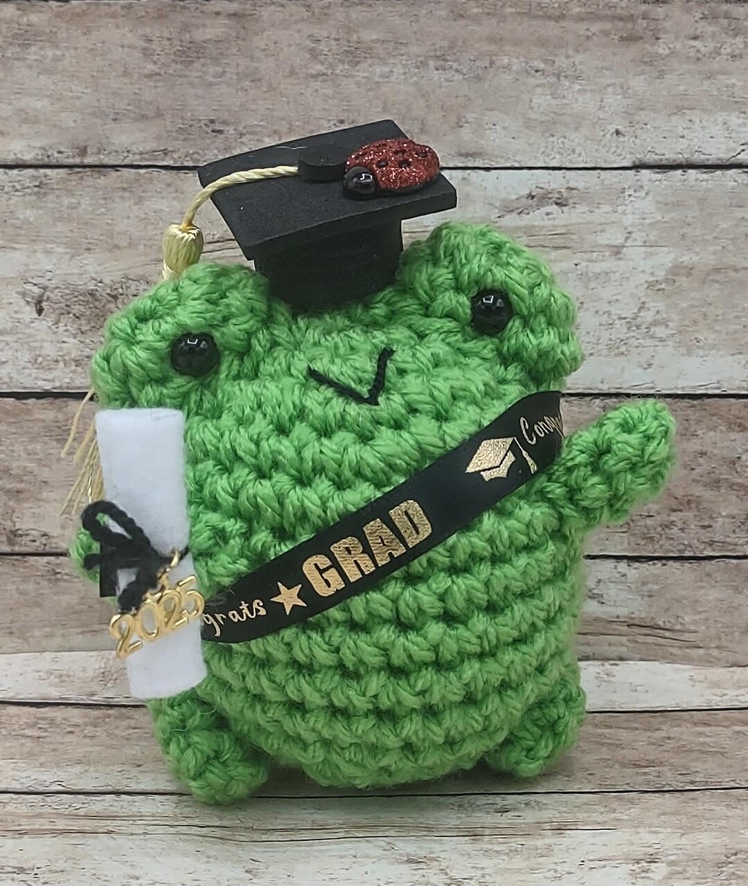 Amigurumi, Crochet Frog, Frog Plushy, Stuffed Animal, Graduation Gift ...