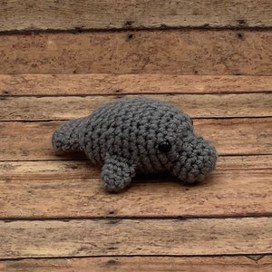 Amigurumi, Crocheted, crochet animal, manatee, sea cow, stuffed animal, plushy, gift