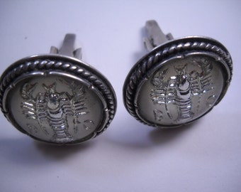 Marcel Boucher Parisina Glass Covered Lobster Cufflinks museum quality