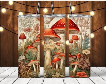 Mushrooms 20 Ounce Custom Stainless Steel Tumbler
