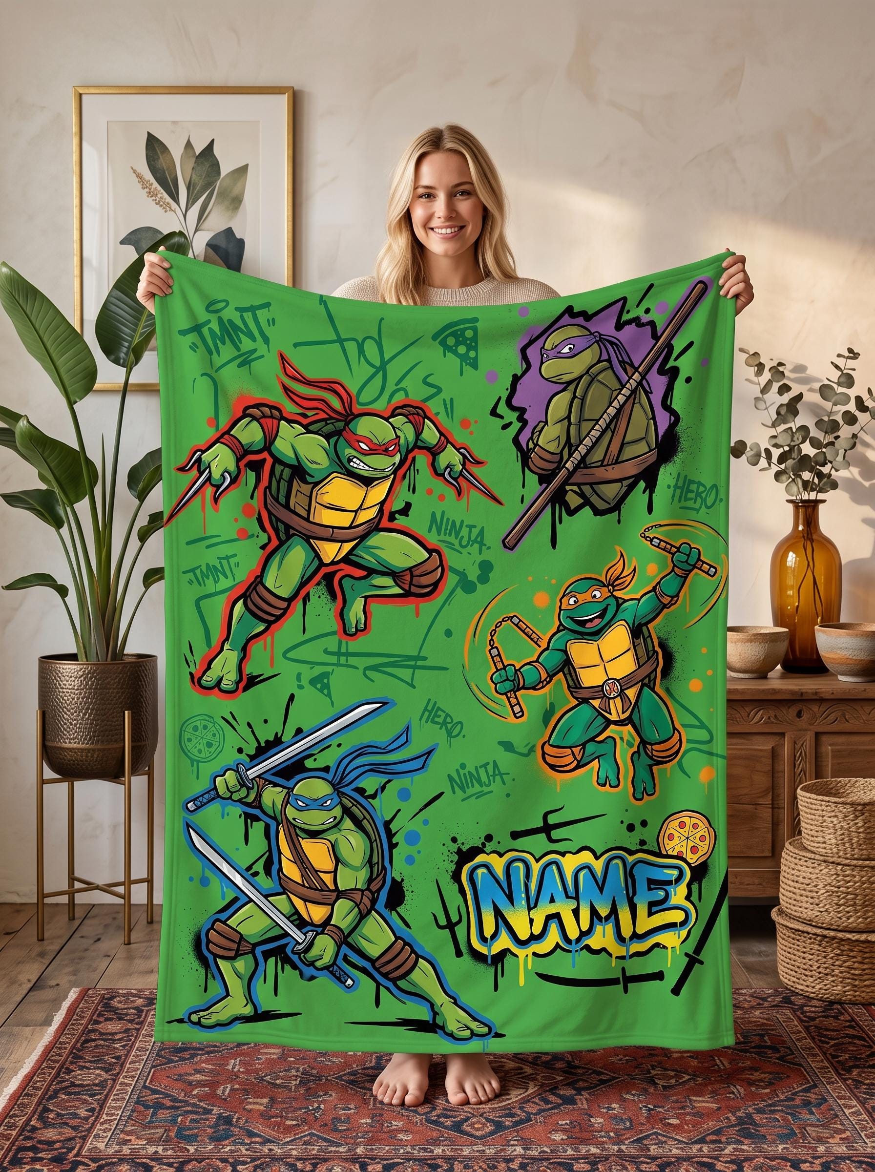 Vintage Teenage Mutant Ninja Turtles Bedding - Etsy