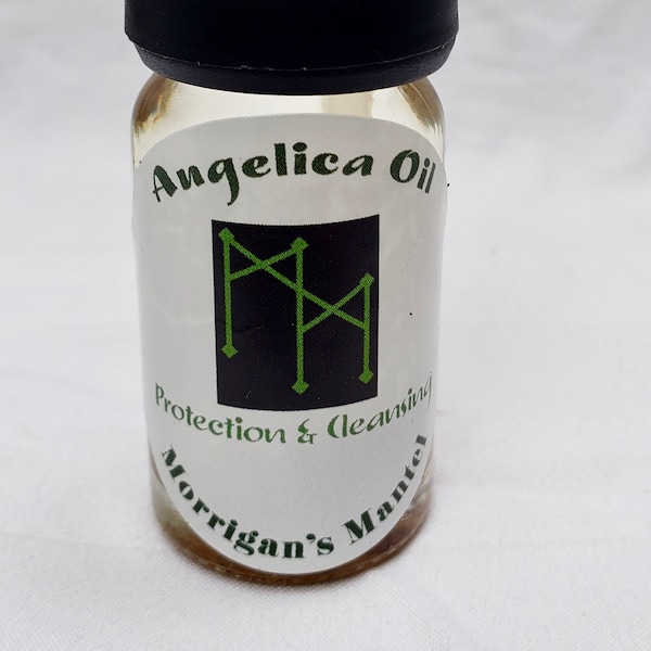 Angelica Ritual Anointing Oil 10 ml -- magics, cleansing, protection, strength, banishing evil -- hand blended and witch crafted