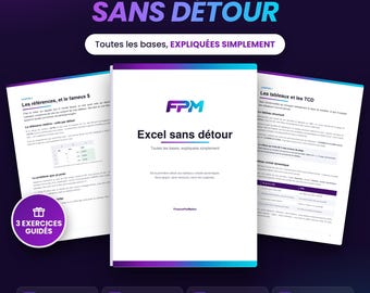 Learn Excel for Beginners (PDF, French), 49 Illustrated Pages, Formulas, Functions, Pivot Tables and 3 Exercises