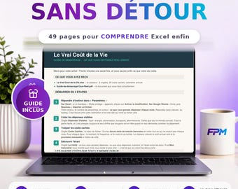 Leer Excel voor beginners (PDF, Frans), 49 geïllustreerde pagina's, formules, functies, draaitabellen en 3 oefeningen