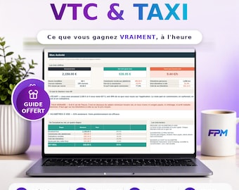 Winstgevendheidsanalyse voor taxidiensten (Excel), kosten per kilometer, berekening van het werkelijke netto uurtarief en de ritprijs, Google Sheets