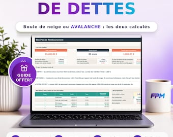 Schuldenaflossingsplan in Excel: sneeuwbal- en lawinemethode, planning en berekende einddatum