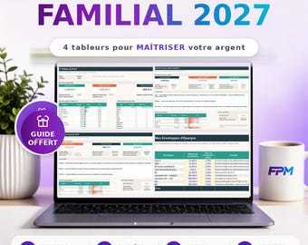 Budgetpakket voor gezinnen Excel 2027, 4 spreadsheets voor het bijhouden van uitgaven, verborgen kosten, deadlines en besparingen, Google Sheets