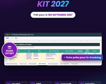 Electronic Invoice 2027 Excel, Preparation Checklist, Customer Records with SIREN Number and Comparison of Platforms