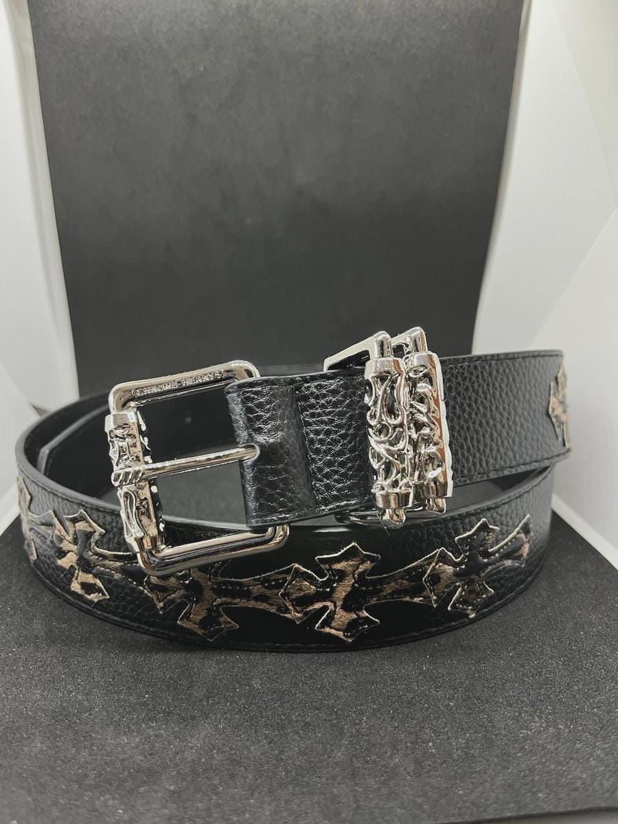 KIESELSTIN_CORDのシルバーバックルベルト Chrome heart belt - Etsy 日本