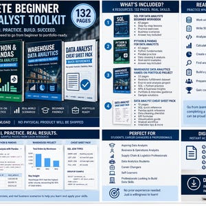 Complete Data Analyst Toolkit | SQL Python Pandas Workbooks + Portfolio Project | Beginner Data Analytics Bundle
