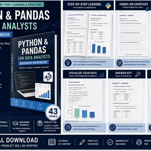 Complete Data Analyst Toolkit | SQL Python Pandas Workbooks + Portfolio Project | Beginner Data Analytics Bundle image 3
