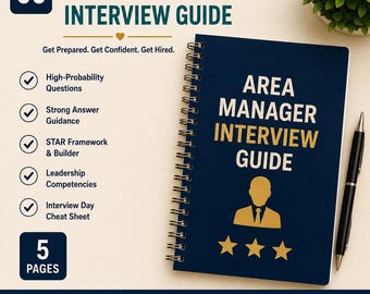 Area Manager Interview Guide | Warehouse Operations Manager Interview Questions | STAR Answer Prep Workbook PDF