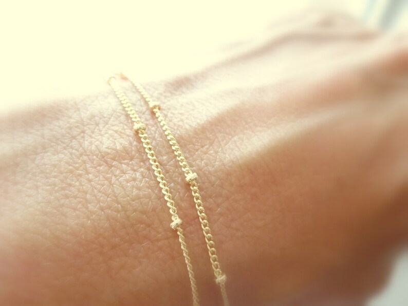 Thin Gold Bracelet Thin Chain Bracelet Thin Gold Jewelry Etsy
