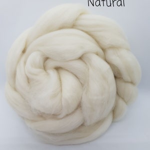Wool Roving- Natural 50g