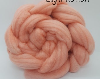 Wool Roving- Light Rattan