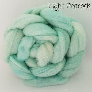 Wool Roving- Light Peacock