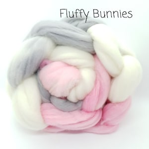 Wool Roving- Fluffy Bunnies