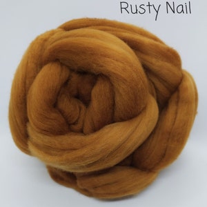 Wool Roving- Rusty Nail