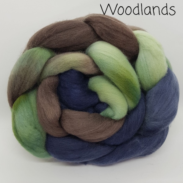 Wool Roving- Woodland